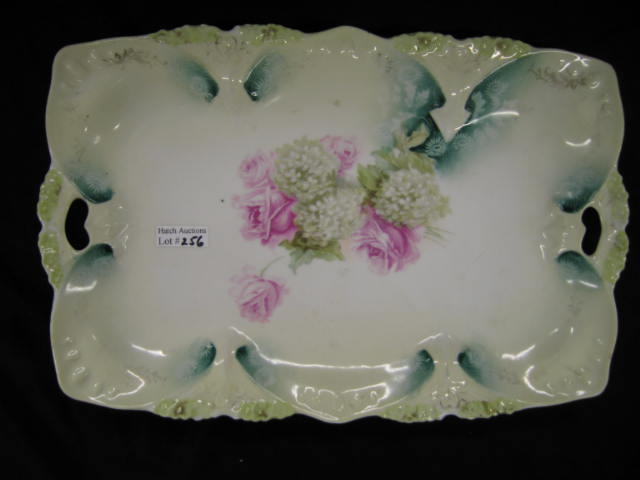 Appraisal: R S Prussia Porcelain Dresser Tray floral signed