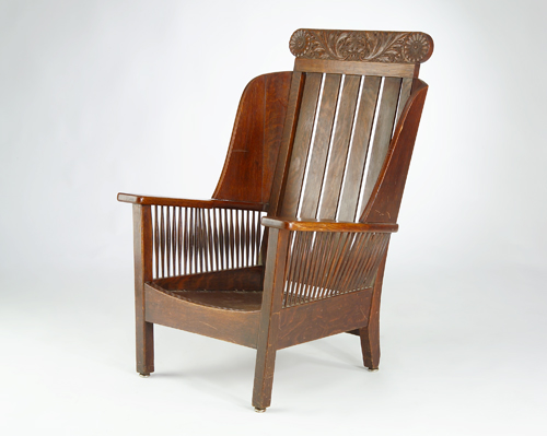 Appraisal: HENRY HOBSON RICHARDSON Attr Winged-back armchair c with vertical back