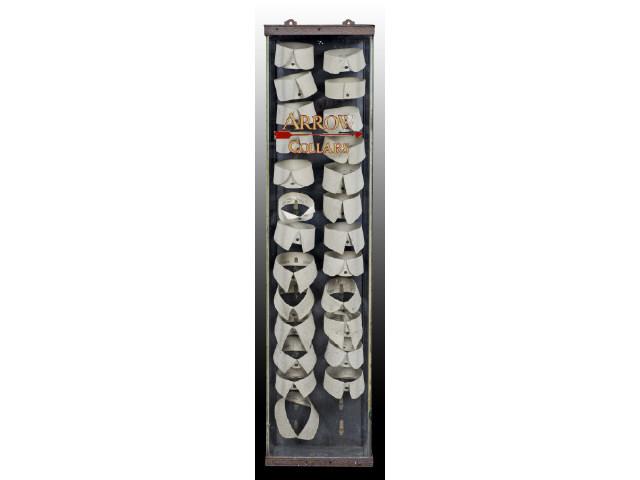 Appraisal: Arrow Collars Glass Wood Metal Display Case Description Circa to