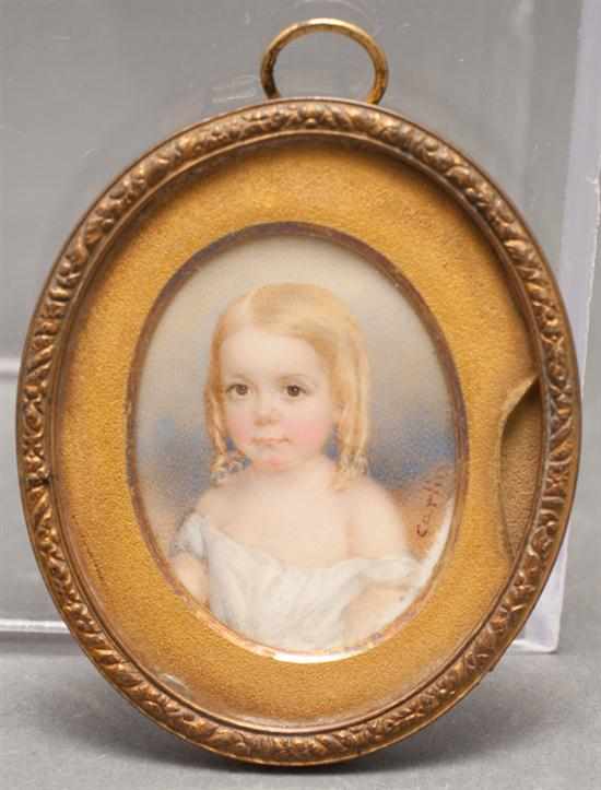 Appraisal: John Carlin American - Portrait miniature of a grandchild of