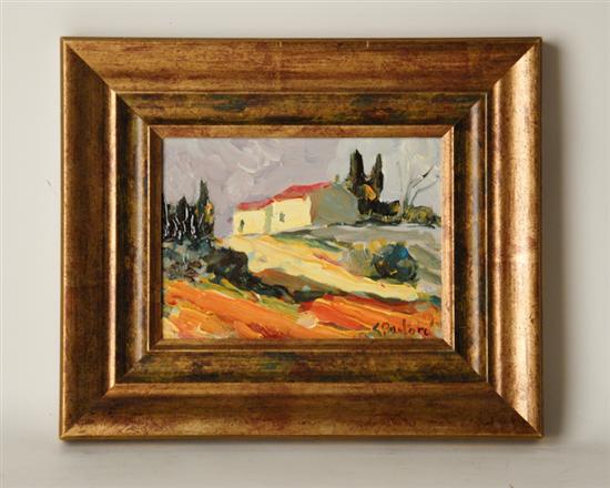 Appraisal: L Pastore Mas de Provence Oil on canvas board Signed