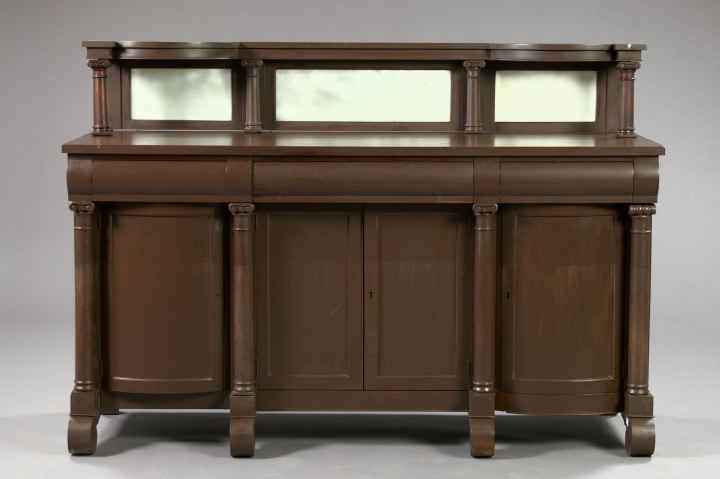 Appraisal: American Late Classical Revival Mahogany Sideboard ca the top with