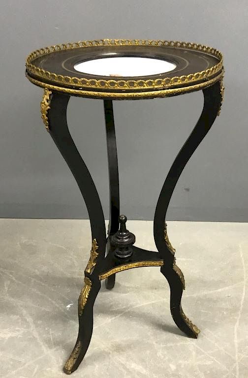 Appraisal: Ebonized Victorian Plant Stand Ebonized Victorian plant stand with ormalu