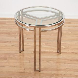 Appraisal: Modernist chrome plated occasional table Modernist chrome plated occasional table