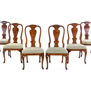 Appraisal: A Set of Six George I Style Walnut Dining Chairs