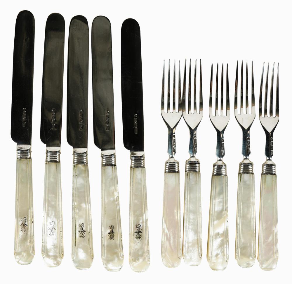 Appraisal: VICTORIAN STERLING PARTIAL FLATWARE SERVICEAaron Hadfiled and Sons Sheffield comprising