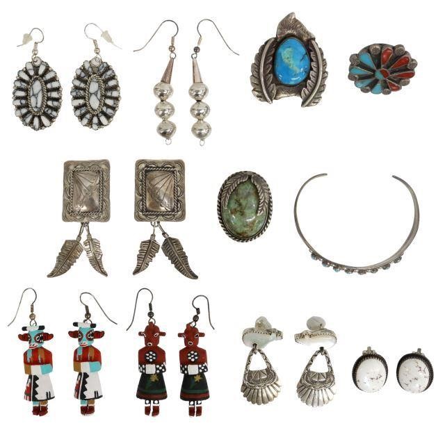 Appraisal: lot Native American and Southwest style jewelry group pairs of