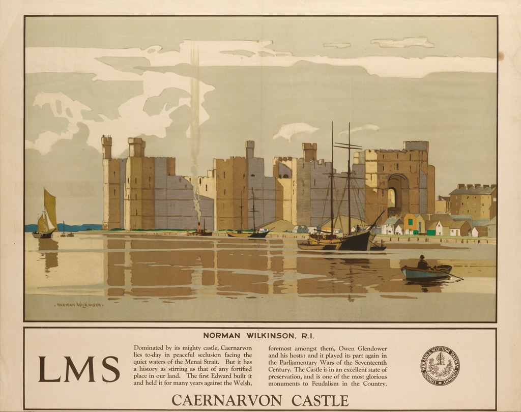 Appraisal: NORMAN WILKINSON - CAERNARVON CASTLE LMS x inches x cm