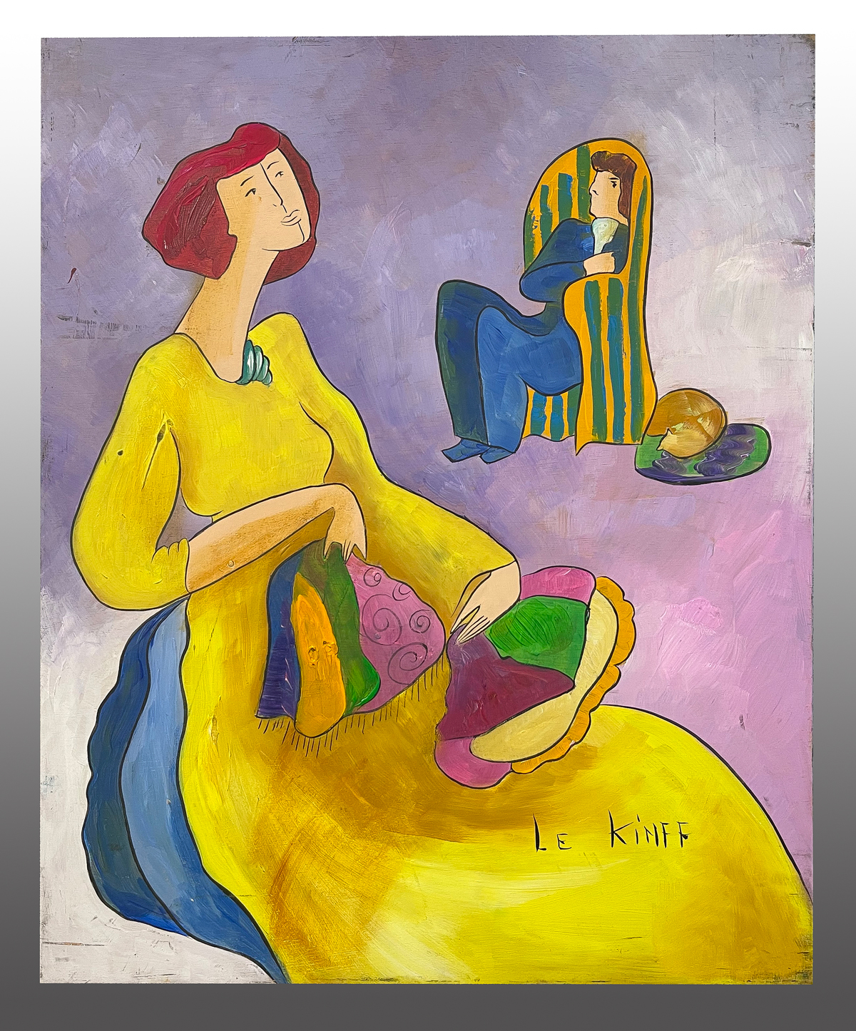 Appraisal: LE KINFF Linda French b Woman Seated in a Yellow