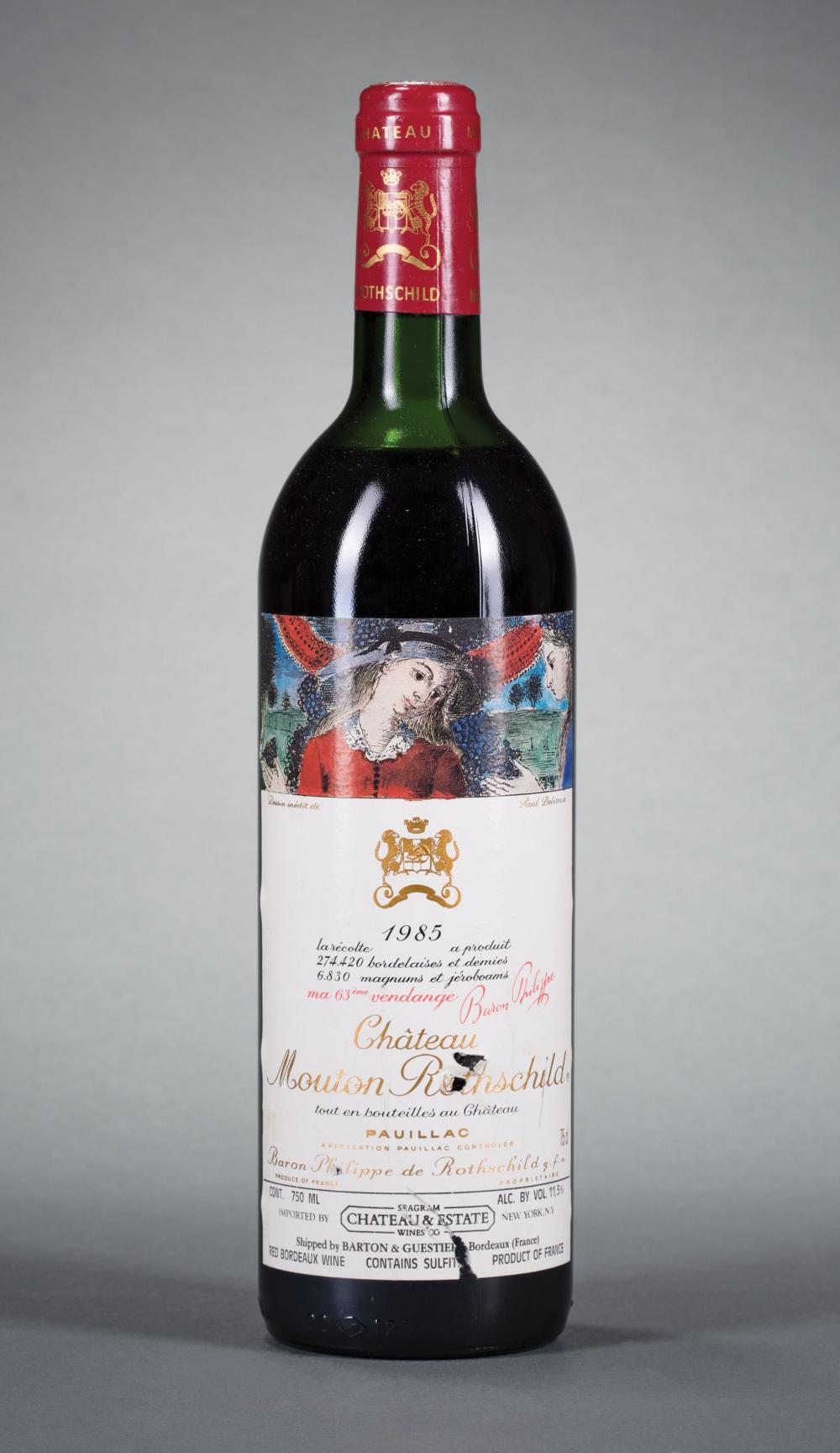 Appraisal: Mouton Rothschild Artist Label Series Ch teau Mouton Rothschild Pauillac