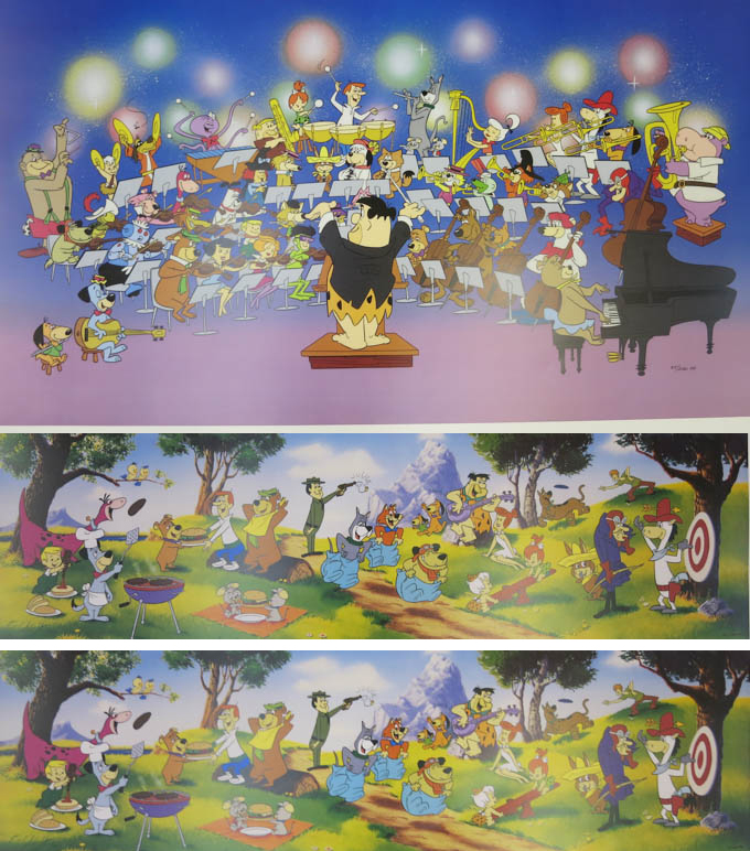 Appraisal: THREE HANNA BARBERA LIMITED EDITION OFFSET-LITHOS including two titled Company