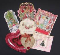 Appraisal: Lot of Valentines Printed card features an embossed cover illustration