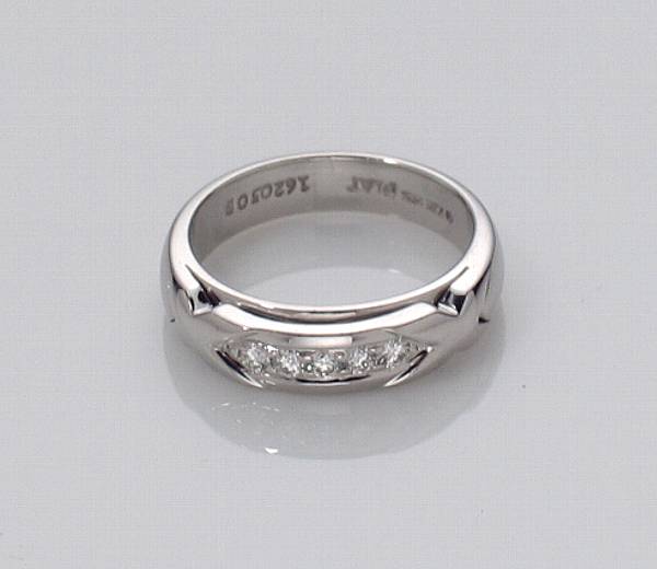 Appraisal: A diamond and platinum band Jos Hess signed Jos Hess