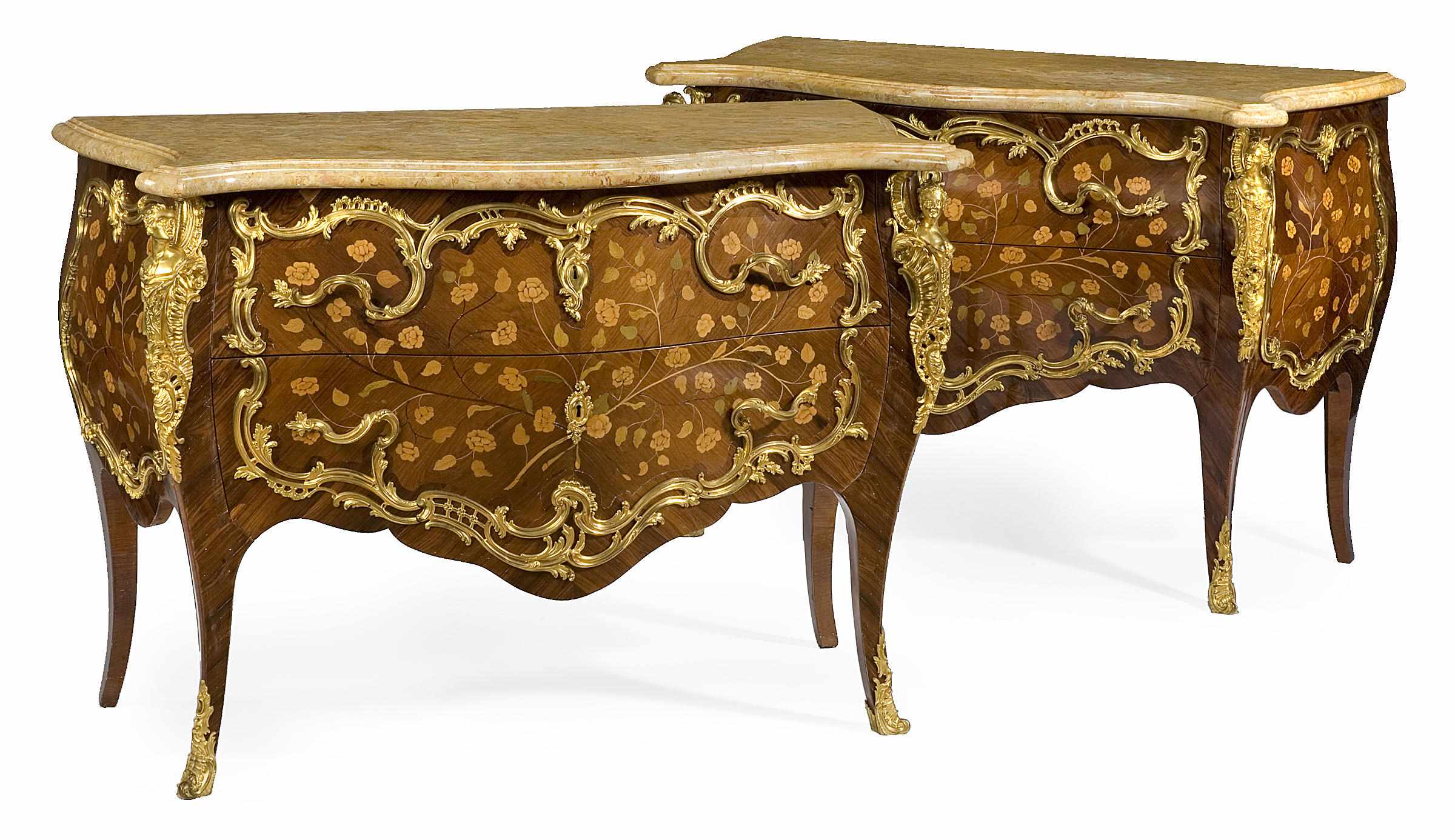 Appraisal: A good pair of Louis XV style gilt bronze mounted