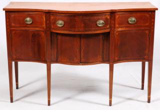 Appraisal: HEPPLEWHITE ENGLISH MAHOGANY SIDEBOARD HEPPLEWHITE ENGLISH MAHOGANY SIDEBOARD - H