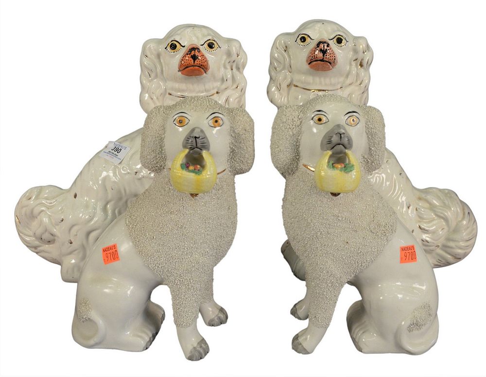 Appraisal: Two Pairs of Staffordshire Dogs to include a pair of