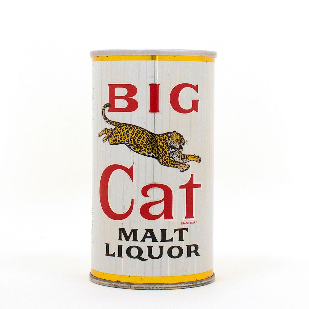 Appraisal: Big Cat Malt Liquor Early Cutter Zip Top Reference USBC