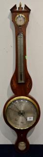 Appraisal: Mahogany barometer marked M Chari Marlborough with line and conch