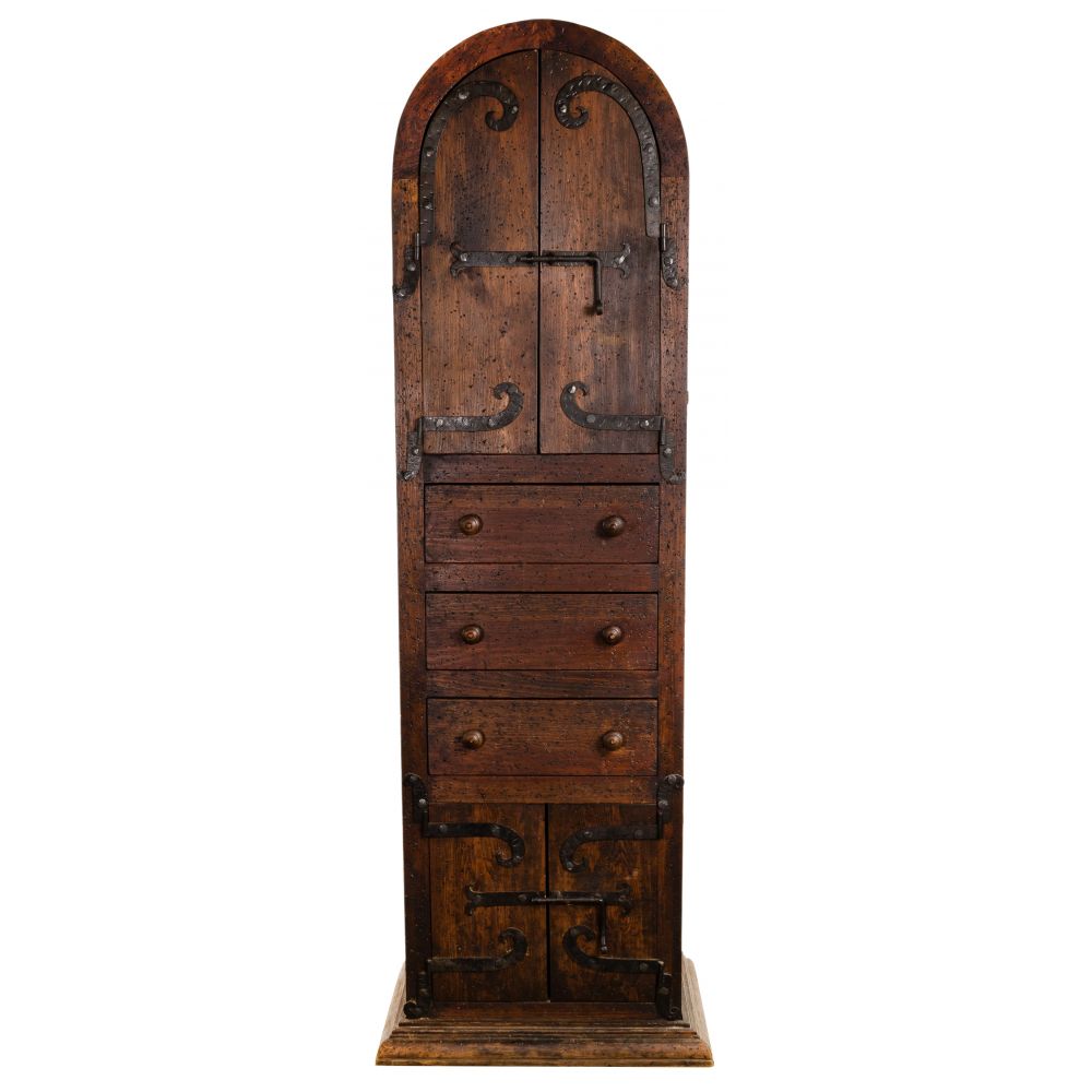 Appraisal: ARTES DE MEXICO SPANISH REVIVAL CABINETHaving rustic style including distressed