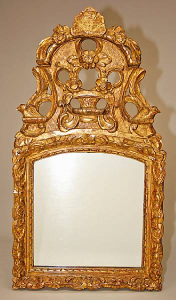 Appraisal: A Louis XVI style giltwood mirror th century