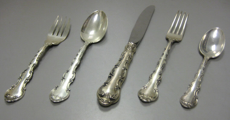 Appraisal: GORHAM PROVIDENCE RI Sterling silver flatware Strasbourg pattern comprising nine