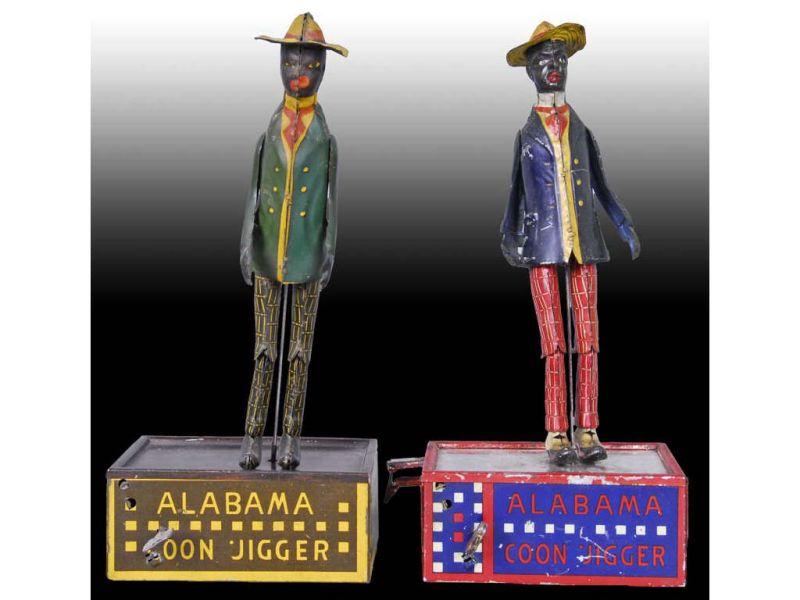 Appraisal: Lot of Tin Wind-Up Black Americana Dancer Toys Description Both