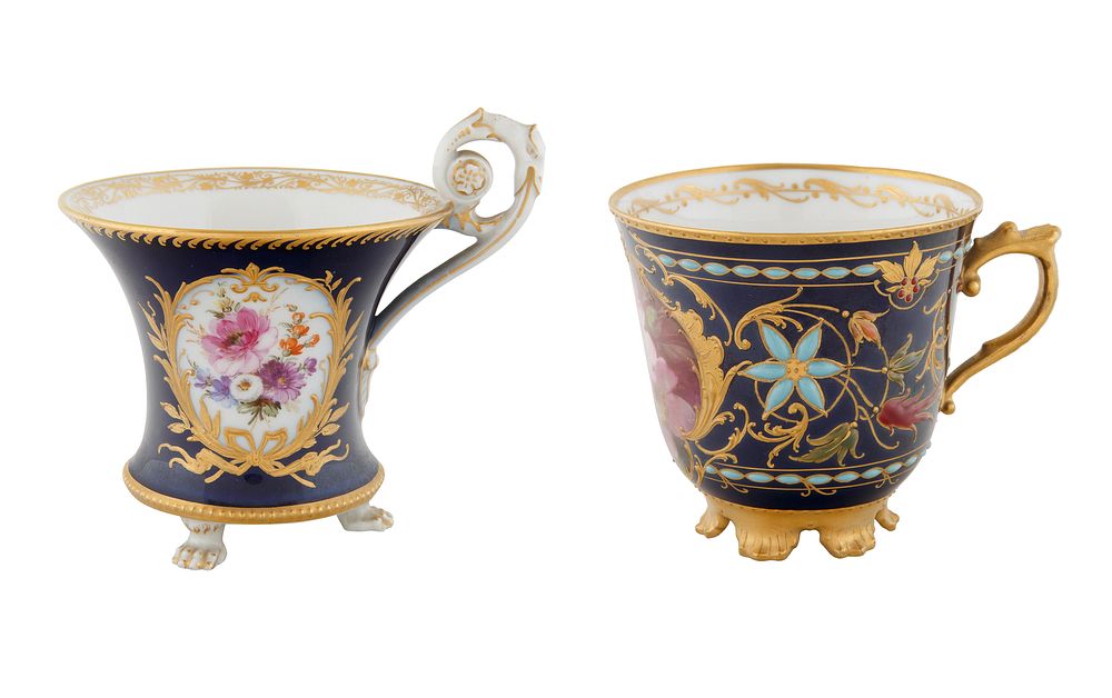 Appraisal: GROUP OF KPM TEA CUPS CIRCA - GROUP OF KPM