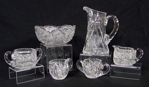 Appraisal: AMERICAN BRILLIANT CUT GLASS piece group to include an '