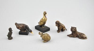 Appraisal: A Lot of Six Continental Bronze Miniatures Consisting of a