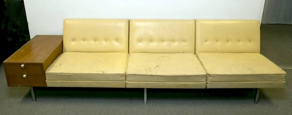 Appraisal: Modern George Nelson Herman Miller sofa A George Nelson steel