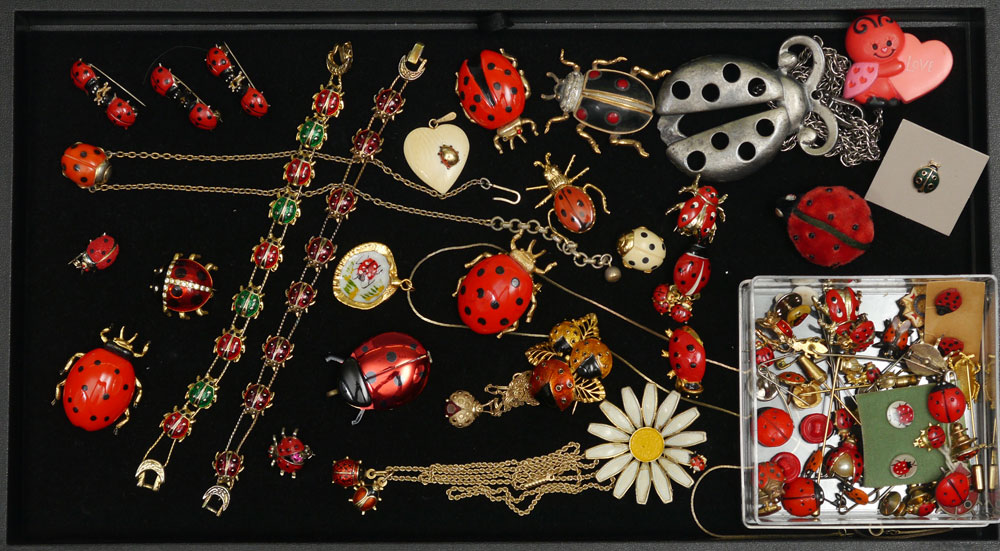 Appraisal: LADY BUG COSTUME JEWELRY Personal Collection of Irene Becker the