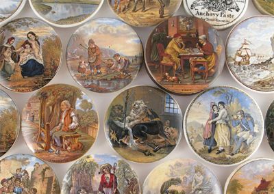 Appraisal: A collection of twenty nine pot lids including 'Charity' 'The