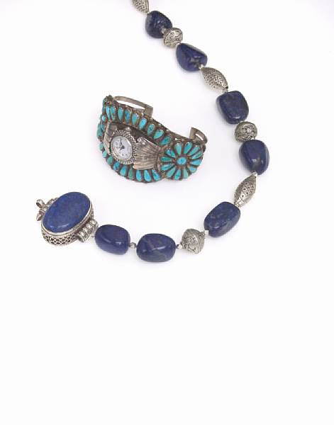 Appraisal: Lapis Lazuli Necklace Featuring ten tumbled beads of Afghani lapis