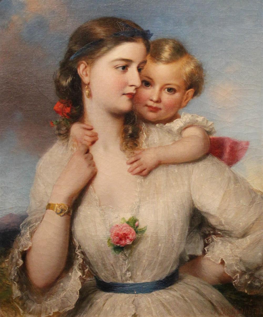 Appraisal: SAMUEL BARRY GODBOLD BRITISH - MOTHER AND CHILD Oil on