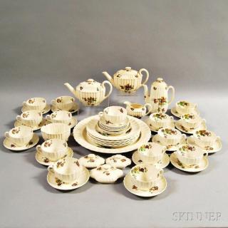 Appraisal: Approximately Fifty Pieces of Copeland Spode Wicker Lane Dinnerware Estimate