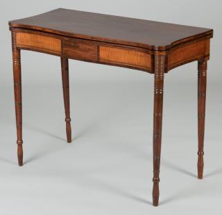 Appraisal: Massachusetts Federal Card Table American Federal card or gaming table