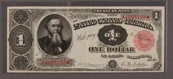 Appraisal: United States Treasury Note Series of signed Rosecrans and Nebeker