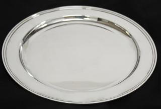 Appraisal: Tiffany Co Sterling Silver Circular Tray Model no marked underneath