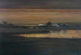 Appraisal: Colin Parker born Evening at Wilberforce oil on board signed