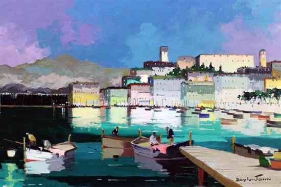 Appraisal: Cecil Rochfort D'Oyly-John - oil on canvas 'Cannes' signed x