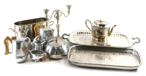 Appraisal: Various silver plated ware etc a Picquot ware three piece