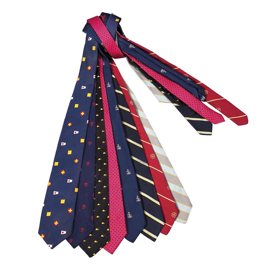 Appraisal: Collection of Eight Neckties Comprising rep insignia and other ties