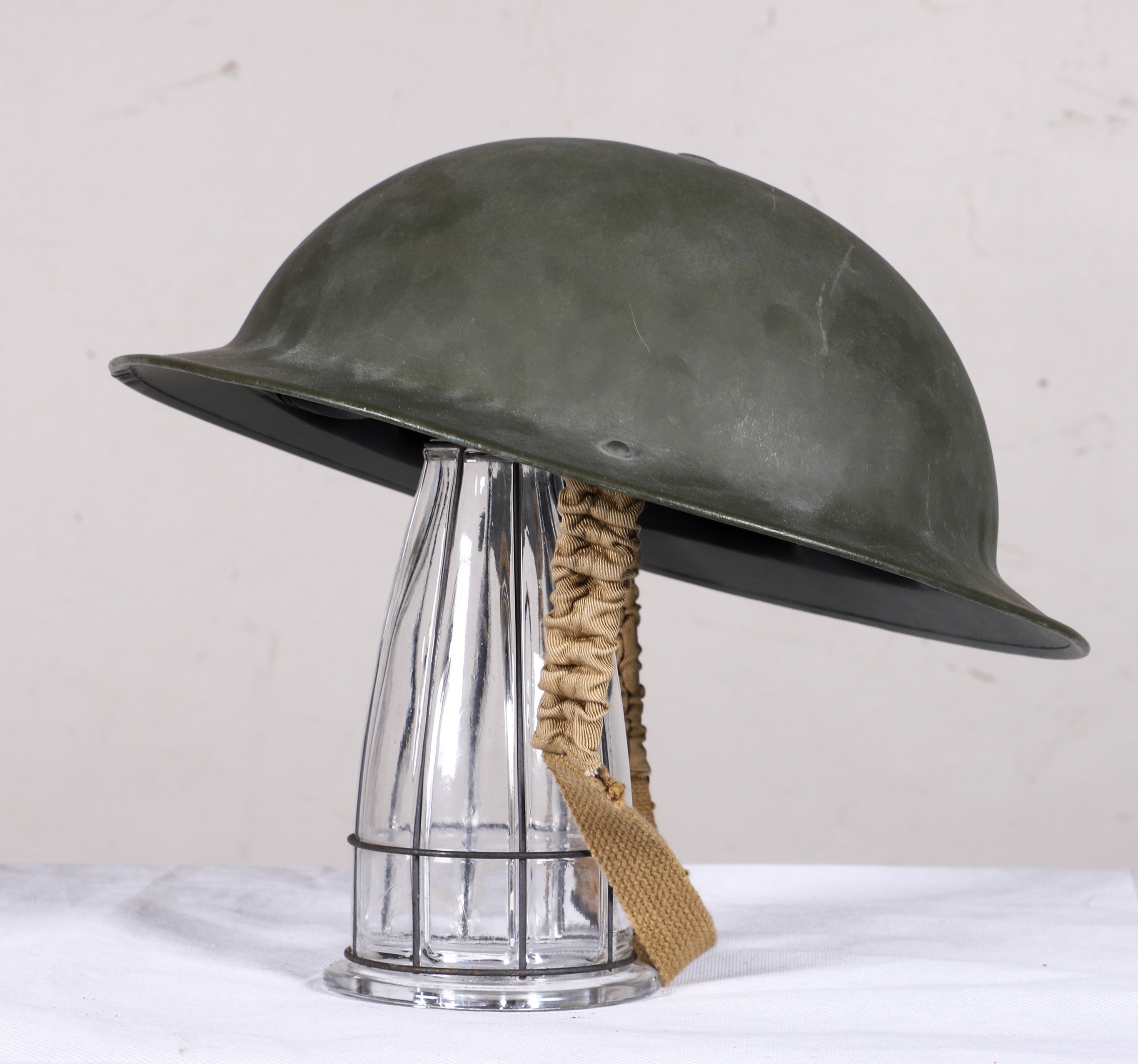 Appraisal: WWII Doughboy helmet refurbished or repro stamped what appears FAL