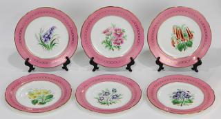 Appraisal: Lot of Continental hand painted service plates Lot of Continental