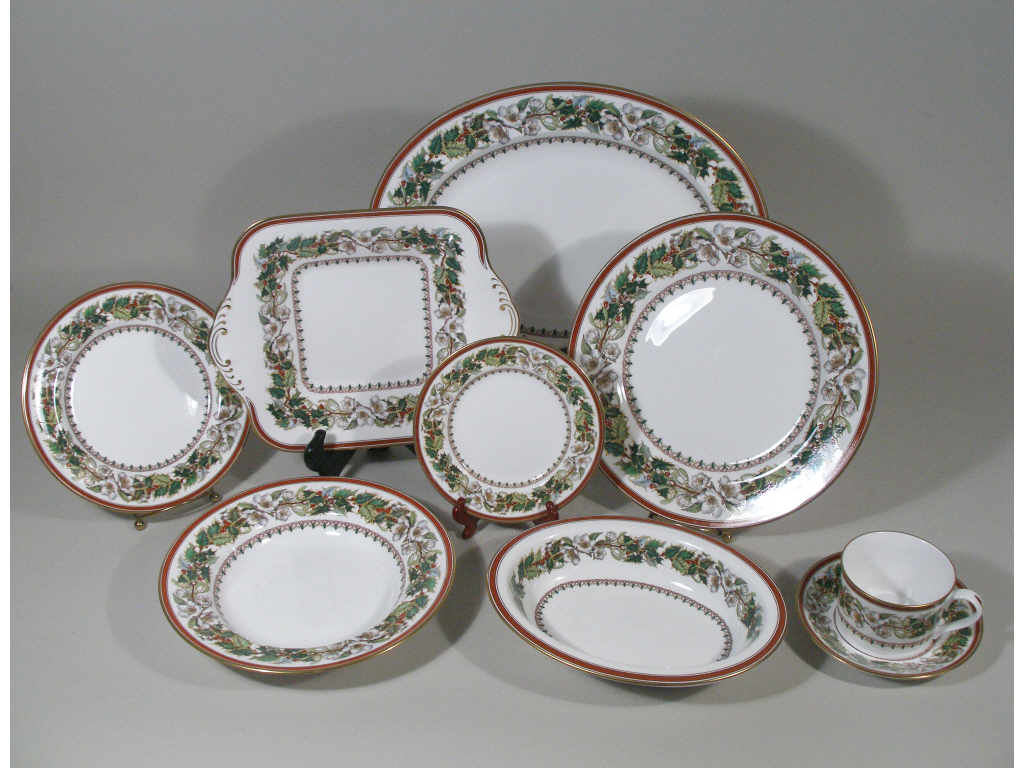 Appraisal: China Dinner Service Christmas Rose by Spode pieces service for