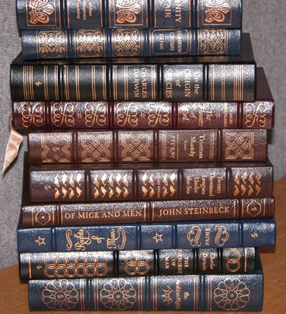 Appraisal: Assorted Easton Press Leather Bound Classics Robinson Crusoe The Flowers