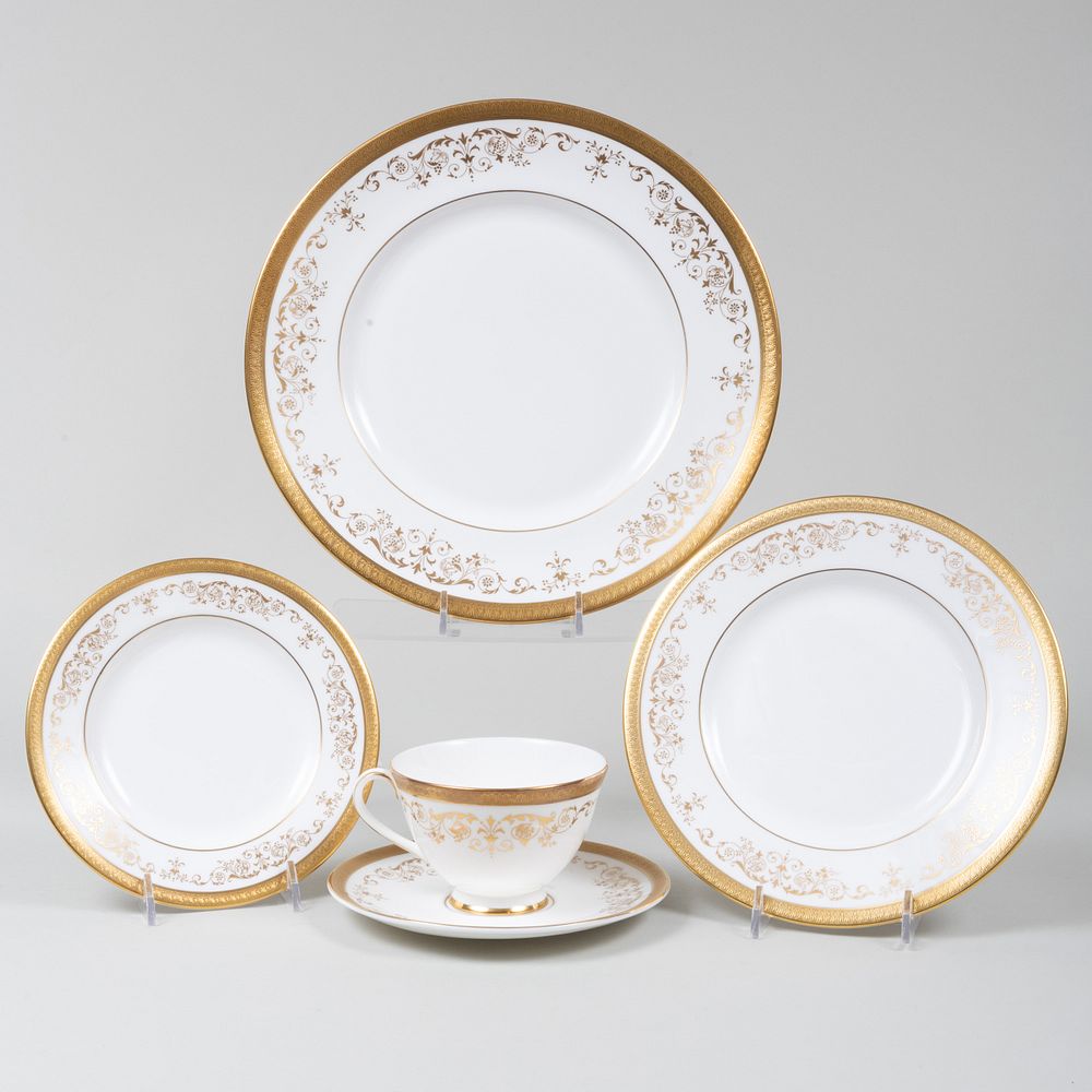 Appraisal: Royal Doulton Porcelain Part Service in the 'Belmont' Pattern Gold