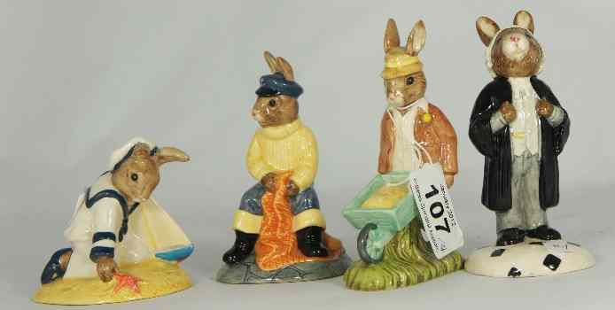 Appraisal: Royal Doulton Bunnykins figures Gardener DB Sailor DB Fisherman DB