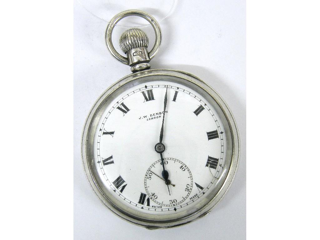 Appraisal: Swiss Goliath gunmetal cylinder pocket watch the dial branded 'Regulateur'