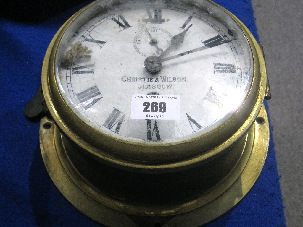 Appraisal: Brass cased ship's clock